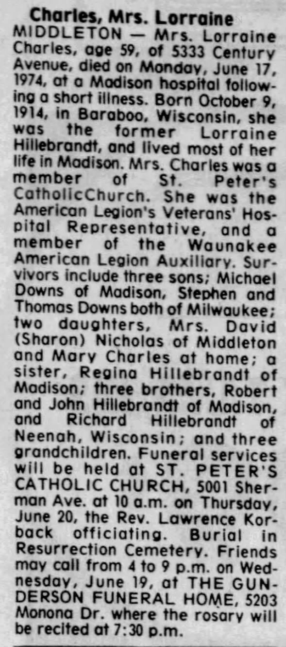 Obituary for MIDDLETON, 1914-1974 (Aged 59)